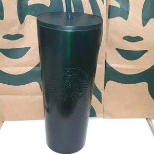 Starbucks Tumbler hombre black green NWT
